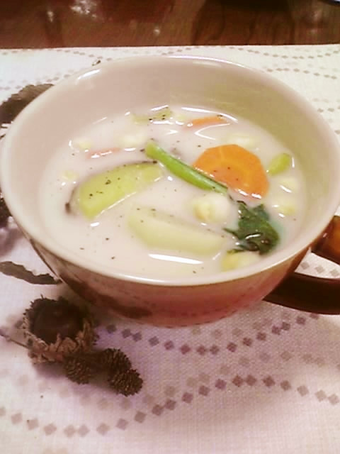 豆乳仕立てお野菜一杯♡スープの画像