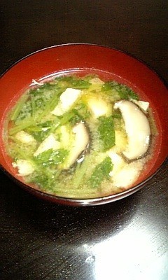 豆腐と三ツ葉の味噌汁★の画像