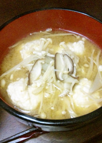 豆腐鶏団子★味噌汁
