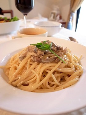 ポルチーニ茸のクリームパスタ