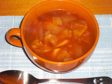 和風素材であったかトマトスープの写真