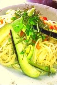 アボガドとフレッシュトマトの冷製パスタ♬