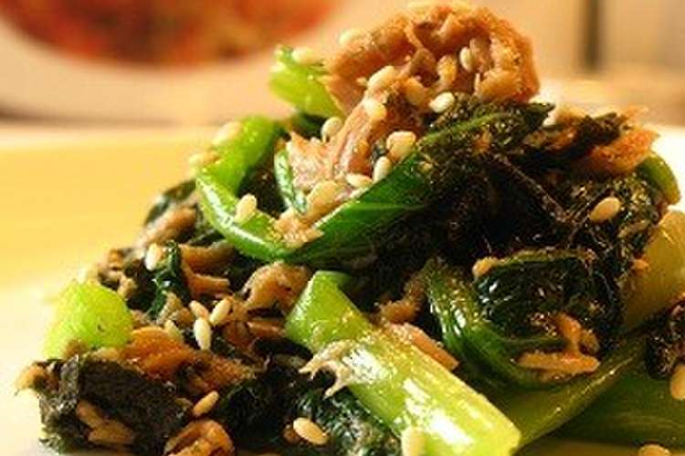 ごま油香る ツナと小松菜の海苔ナムル レシピ 作り方 By ポルチーニきのこ クックパッド 簡単おいしいみんなのレシピが367万品