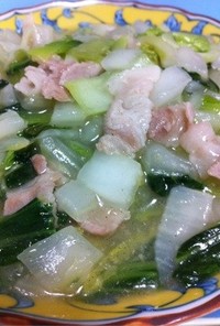 白菜と豚バラの塩炒め