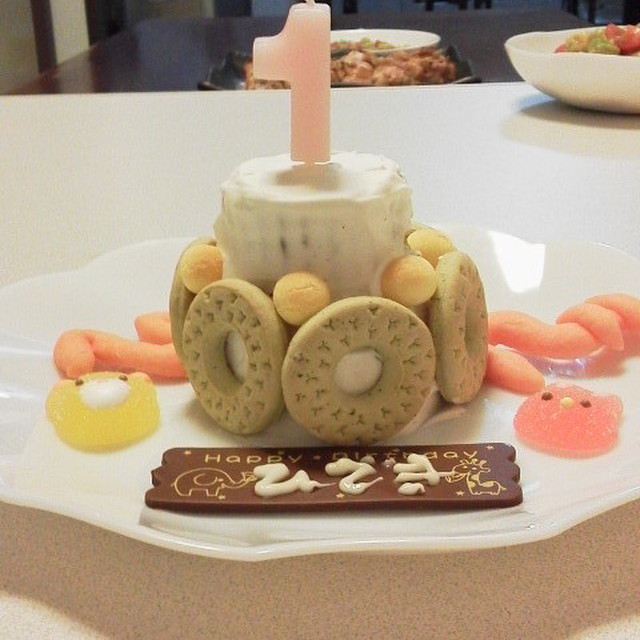 乳アレルギーでも大丈夫 １才誕生ケーキ レシピ 作り方 By ｔｏｙａ クックパッド