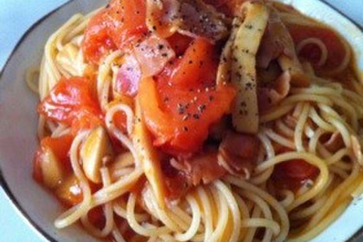 簡単 トマト丸ごとパスタ レシピ 作り方 By えすりーぬ クックパッド 簡単おいしいみんなのレシピが360万品