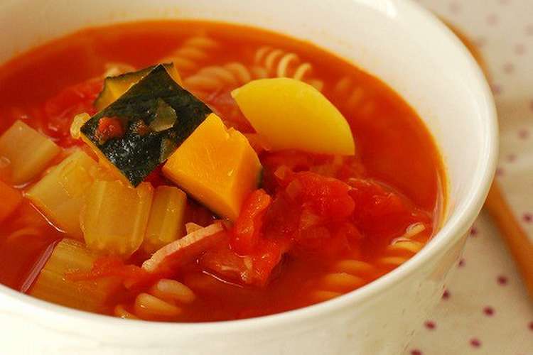 我が家の定番 野菜たっぷりミネストローネ レシピ 作り方 By バンビ クックパッド