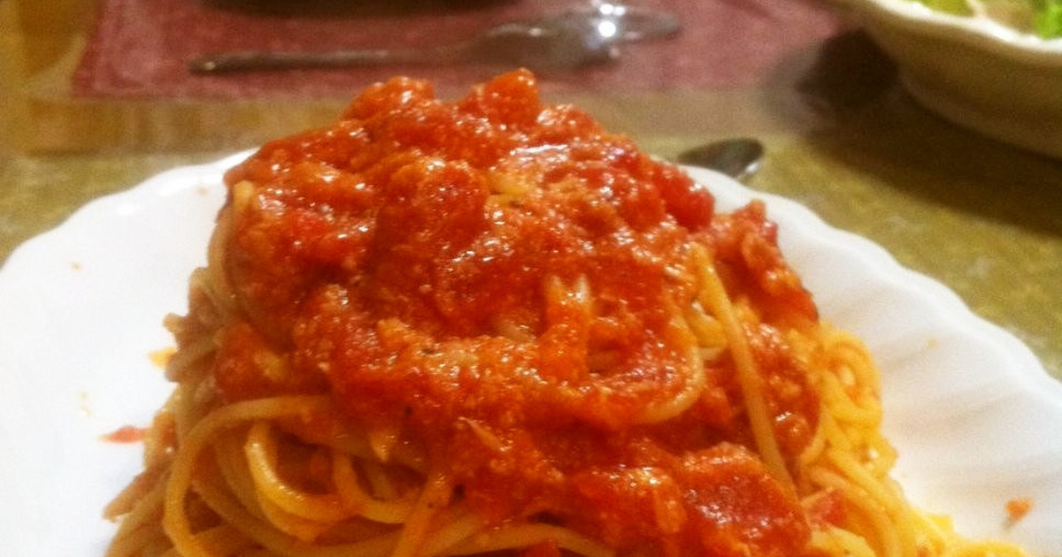 あのお店のトマトとにんにくのスパゲッティ レシピ 作り方 By Sakusakudon クックパッド