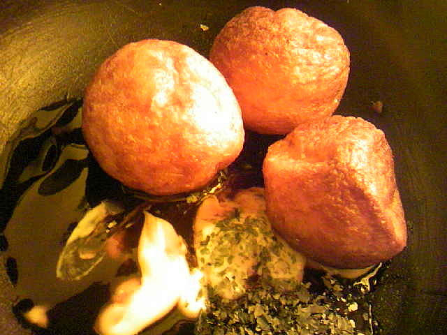 レンジ用冷凍食品たこ焼きのオーブン焼きの画像