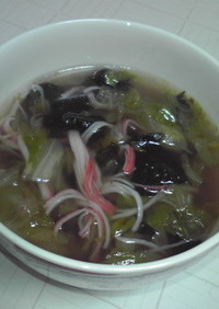 ダシダで☆レタスと韓国海苔のスープ