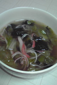 ダシダで☆レタスと韓国海苔のスープ