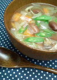 食物繊維たっぷり！体温まる食べるスープ