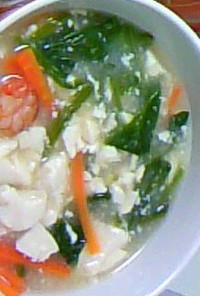 豆腐と野菜のあんかけスープ