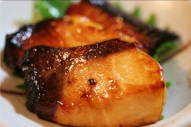 グリルで作る、ブリの照り焼き