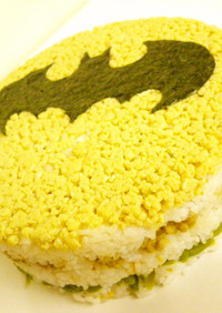 ハロウィンに★バットマンな寿司ケーキ