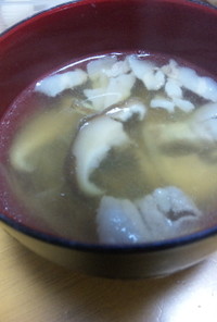 椎茸ごぼう豚バラのおいしいスープ