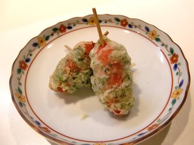 お弁当すきま埋め*赤ウインナーの磯辺揚げ