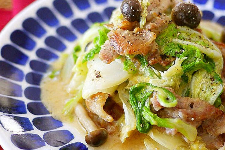 白菜と豚肉の味噌マヨ炒め レシピ 作り方 By Putimiko クックパッド