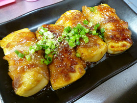 水切り簡単!こってり肉巻豆腐