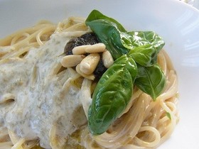 海苔のクリームパスタ