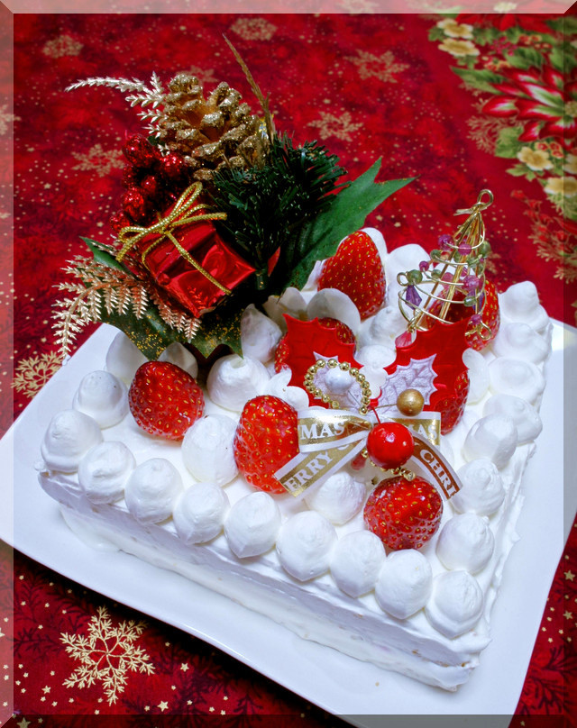 * クリスマス★ 苺のクリスマスケーキ♪の画像