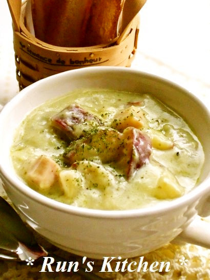 ✽薩摩芋のグリーンシチュー・バジル風味✽の画像