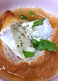 カマンベール☆オニオングラタンスープ