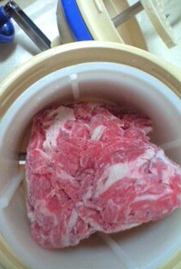 かき氷機で #okfoodの粗挽き肉
