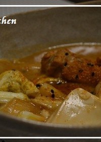 鶏と冬野菜の生姜味噌煮
