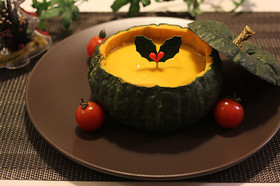 クリスマスに♪丸ごとかぼちゃスープ