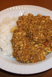 島豆腐とひき肉のキーマ風カレー