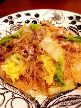 ヘルシー☆白菜と春雨たっぷり豚肉炒め