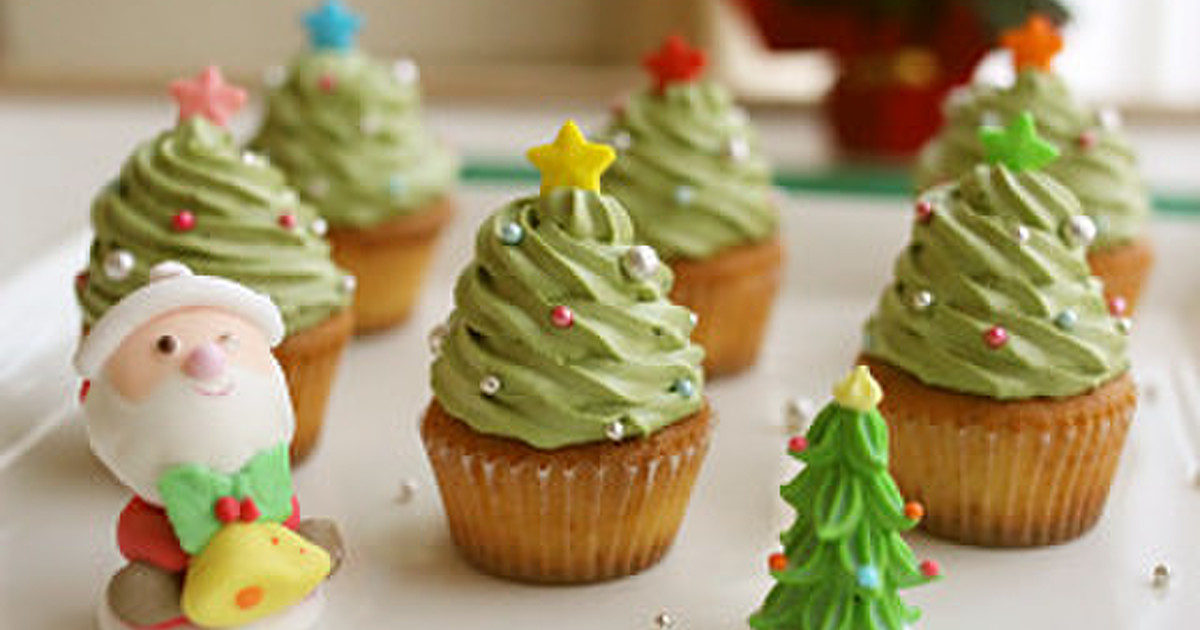 簡単 クリスマスツリーのカップケーキ レシピ 作り方 By 子供と作るウチご飯 クックパッド