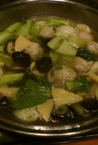 青梗菜と春雨の中華鍋
