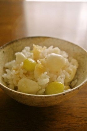 ゆり根と銀杏の炊き込みご飯