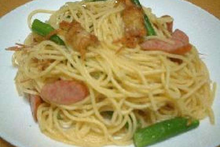 サワガニとアスパラのパスタ レシピ 作り方 By えちご クックパッド