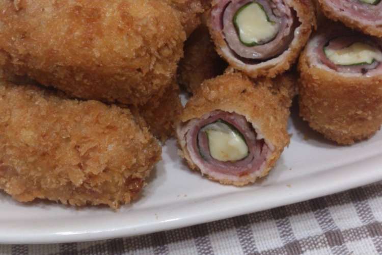 豚薄切り肉でベーコンチーズロールかつ レシピ 作り方 By Rusamac クックパッド