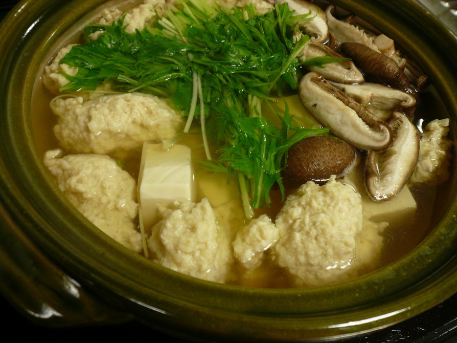 水菜と鶏つくねの豆腐鍋の画像