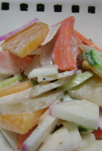 簡単☆ヘルシー☆ヤーコンと柿のサラダ
