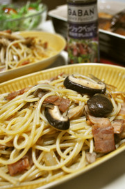 GABANスパドレできのこのパスタの写真