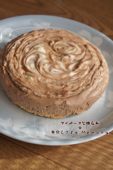 紅茶ショコラマーブルレアチーズケーキの写真