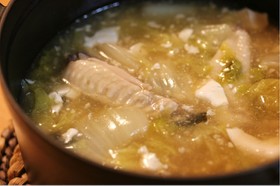 塩鶏と白菜のスープ
