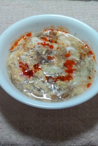 もずくと豆腐のサンラータン風スープ