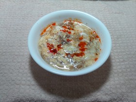 もずくと豆腐のサンラータン風スープ