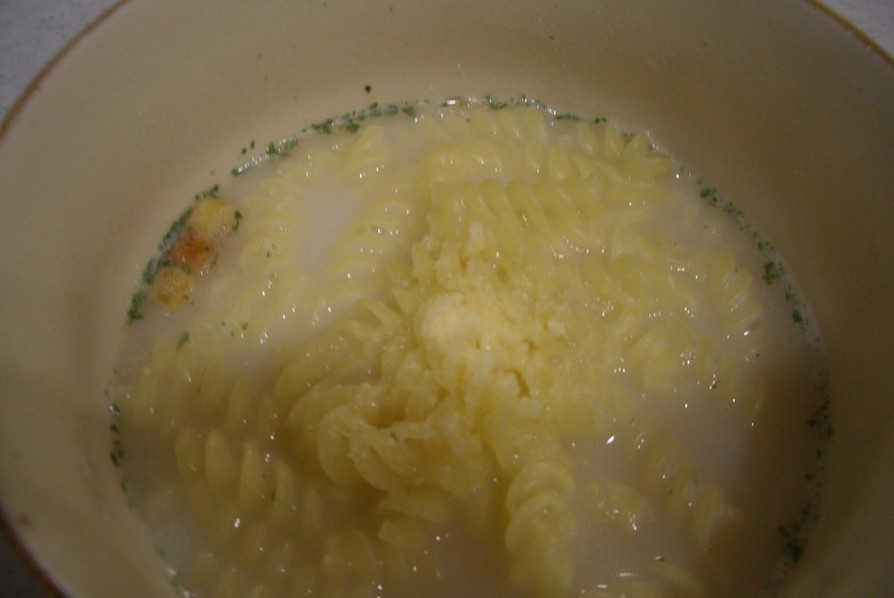 コーンスープの素でパスタの画像