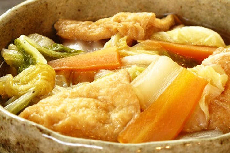 たっぷり白菜と油揚げの煮物 レシピ 作り方 By ポルチーニきのこ クックパッド