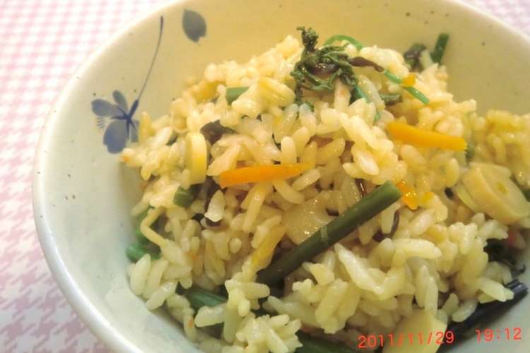山菜ミックスで 山菜ごはん レシピ 作り方 By Dalimix クックパッド 簡単おいしいみんなのレシピが360万品