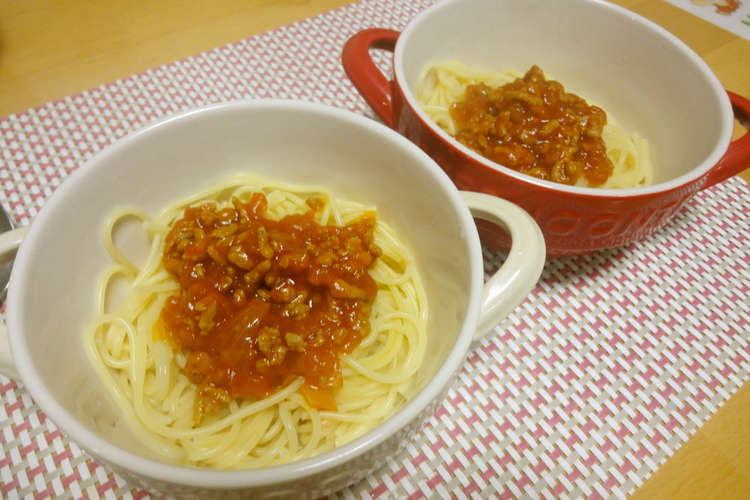ケチャップで 簡単ミートソースパスタ レシピ 作り方 By Kaboko600 クックパッド 簡単おいしいみんなのレシピが366万品