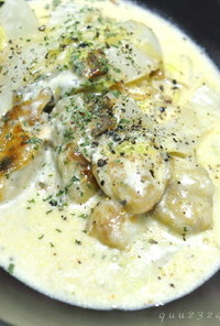 牡蠣と白菜のクリーム煮