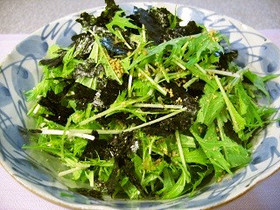 水菜の胡麻和え海苔っとサラダ
